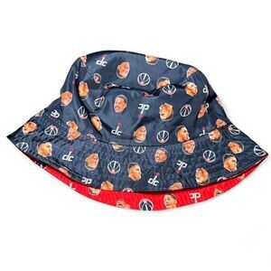 Washington Wizards Reversible Bucket Hat Player Face & Logo Print NBA Basketball